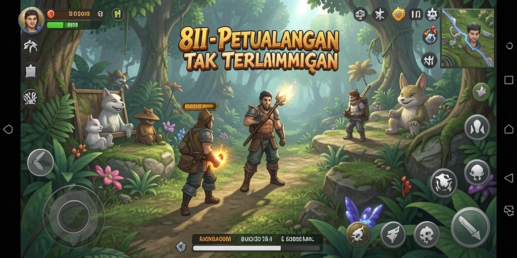 Tampilan grafis yang menakjubkan dalam gameplay Adventure 8II.
