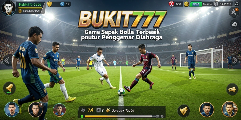 Tampilan gameplay menarik dari BUKIT777 dengan aksi sepak bola seru.