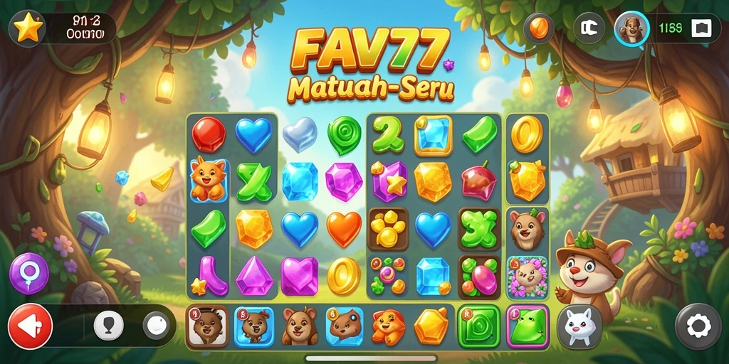 Tampilan gameplay menyerupai petualangan seru dalam dunia Match-3.
