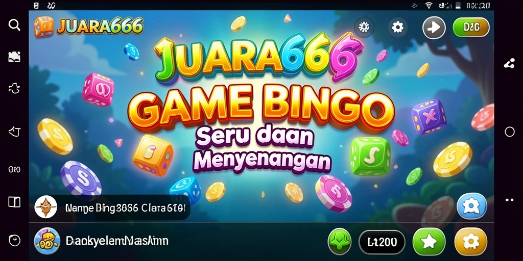 Screenshot gameplay JUARA666 dengan suasana permainan Bingo yang seru dan interaktif.