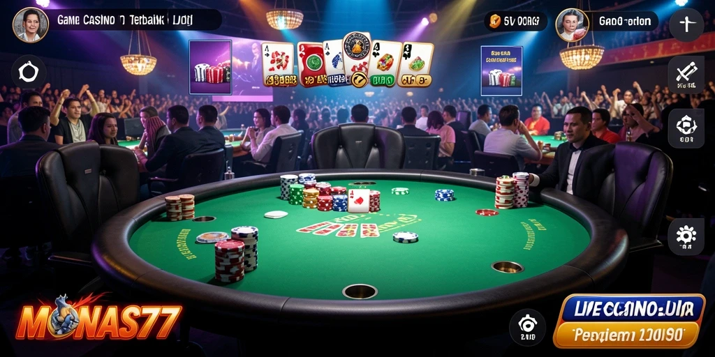 Screenshot gameplay Live Casino yang mengasyikkan dan interaktif.