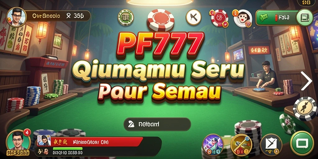 Screenshot gameplay PF777 menampilkan aksi seru permainan QiuQiu.