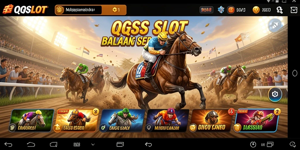Gameplay seru pada QQSLOT dengan balapan mendebarkan.