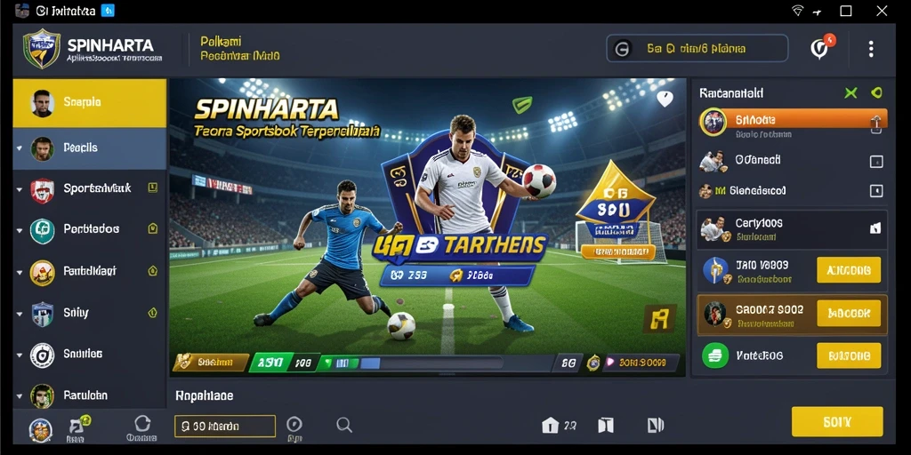 Tampilan gameplay SPINHARTA yang menarik dan interaktif.