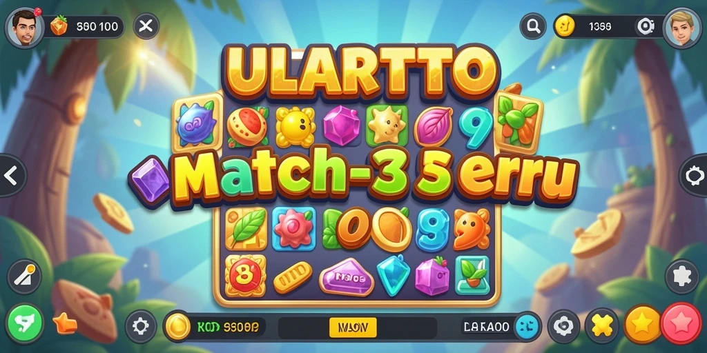 Tampilan gameplay ULARTOTO yang penuh warna dan menantang.