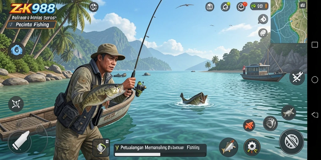 Gameplay memancing seru di ZK988 dengan visual yang menawan.