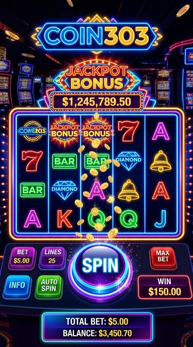 Tampilan halaman utama aplikasi coin303.